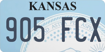 KS license plate 905FCX