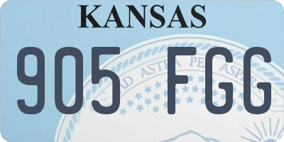 KS license plate 905FGG