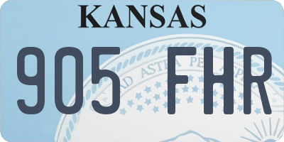 KS license plate 905FHR