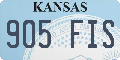 KS license plate 905FIS