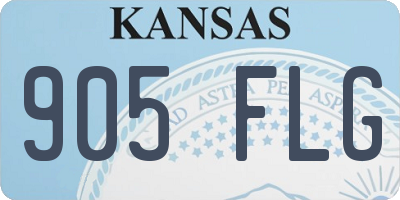 KS license plate 905FLG