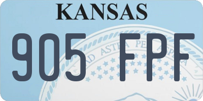 KS license plate 905FPF