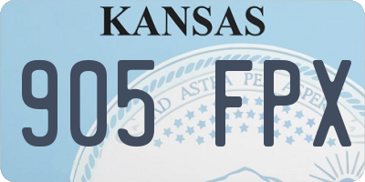 KS license plate 905FPX