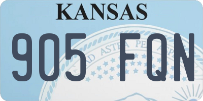 KS license plate 905FQN