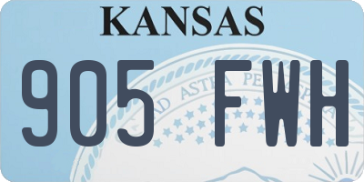 KS license plate 905FWH