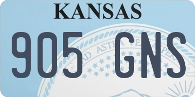 KS license plate 905GNS