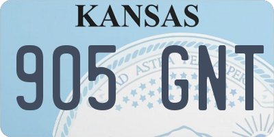 KS license plate 905GNT