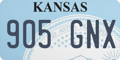 KS license plate 905GNX