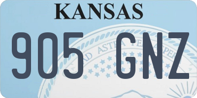 KS license plate 905GNZ