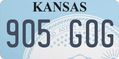 KS license plate 905GOG