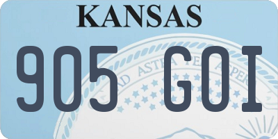 KS license plate 905GOI