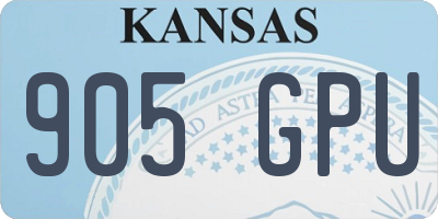 KS license plate 905GPU