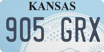 KS license plate 905GRX