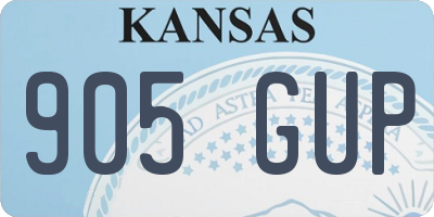 KS license plate 905GUP