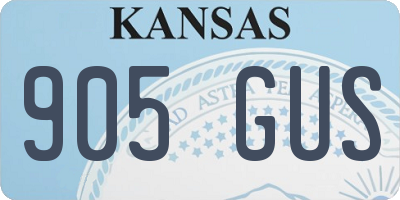 KS license plate 905GUS
