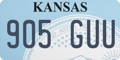 KS license plate 905GUU