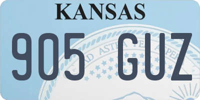 KS license plate 905GUZ
