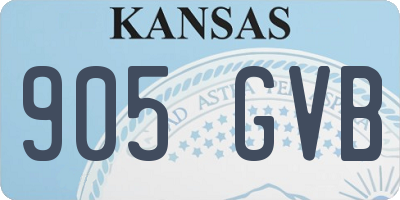 KS license plate 905GVB