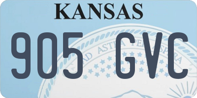 KS license plate 905GVC