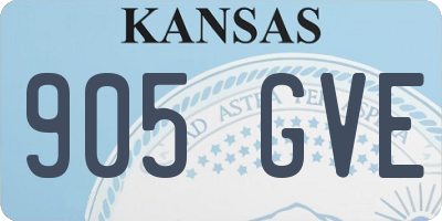 KS license plate 905GVE