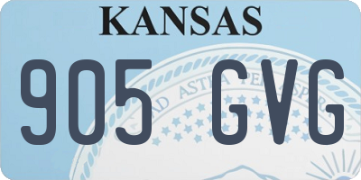 KS license plate 905GVG