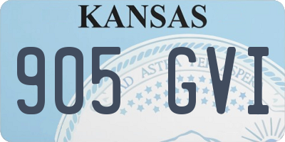 KS license plate 905GVI