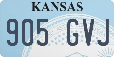 KS license plate 905GVJ