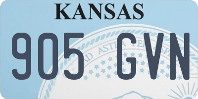 KS license plate 905GVN