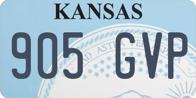 KS license plate 905GVP