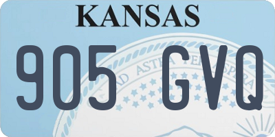 KS license plate 905GVQ