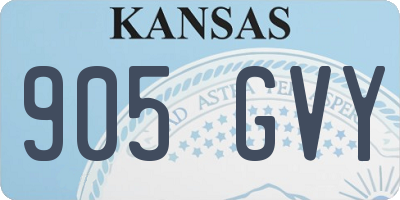 KS license plate 905GVY
