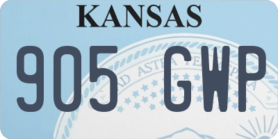 KS license plate 905GWP