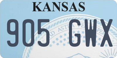 KS license plate 905GWX