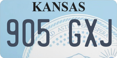 KS license plate 905GXJ