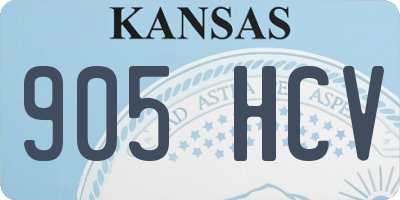 KS license plate 905HCV