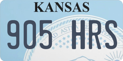 KS license plate 905HRS