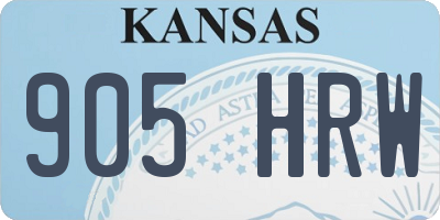 KS license plate 905HRW