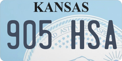 KS license plate 905HSA