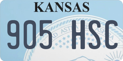KS license plate 905HSC
