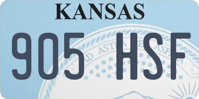 KS license plate 905HSF