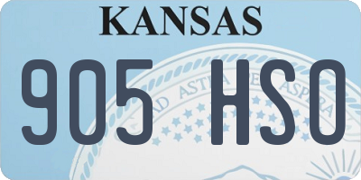 KS license plate 905HSO