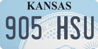 KS license plate 905HSU