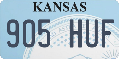 KS license plate 905HUF