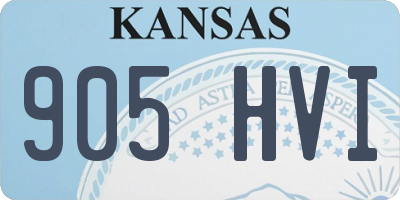 KS license plate 905HVI