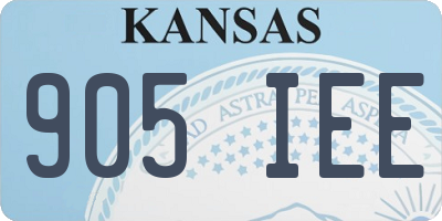 KS license plate 905IEE