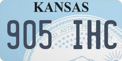KS license plate 905IHC