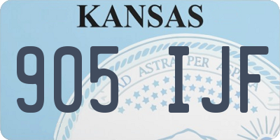 KS license plate 905IJF