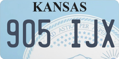 KS license plate 905IJX