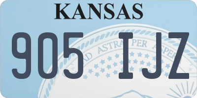 KS license plate 905IJZ