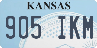KS license plate 905IKM